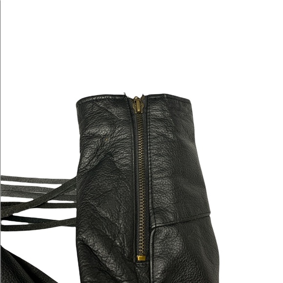 Himalaya Moto Bike Fringe Western Leather Jacket SZ 8 - Picture 11 of 11